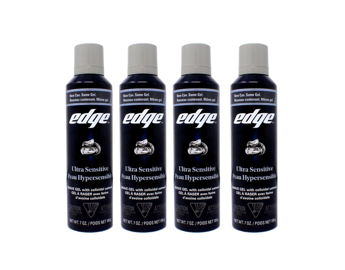 Edge Shave Gel Ultra Sensitive, Fragrance Free - 7 oz (Pack of 4) Avelisse