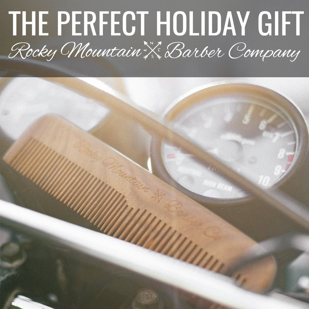 Rocky Mountain Barber Company Wood Hair Comb – Anti-Static, No Snag, Fine & Medium Teeth for Hair, Beard & Mustache – Premium Carrying Pouch & Gift Box Avelisse