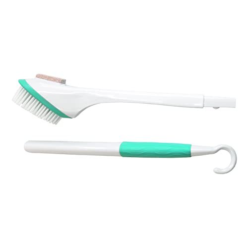 Miracle Foot Brush 30" with Scrubbing Pumice Stone and Shower Grip Handle – Wet/Dry Brush for Seniors, Pregnant, Disabled, or Post-Surgery Avelisse