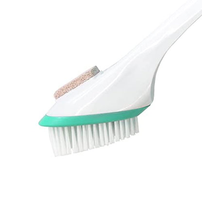 Miracle Foot Brush 30" with Scrubbing Pumice Stone and Shower Grip Handle – Wet/Dry Brush for Seniors, Pregnant, Disabled, or Post-Surgery Avelisse