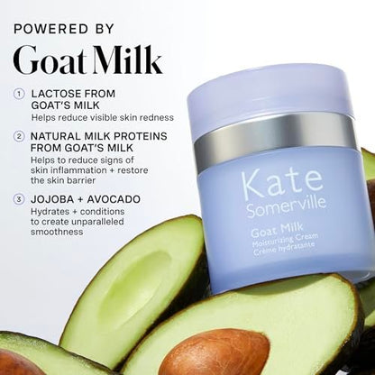Kate Somerville Goat Milk Moisturizing Cream – Deeply Hydrating Daily Face Moisturizer for Dry, Tight, and Sensitive Skin, 1.7 Fl Oz Avelisse