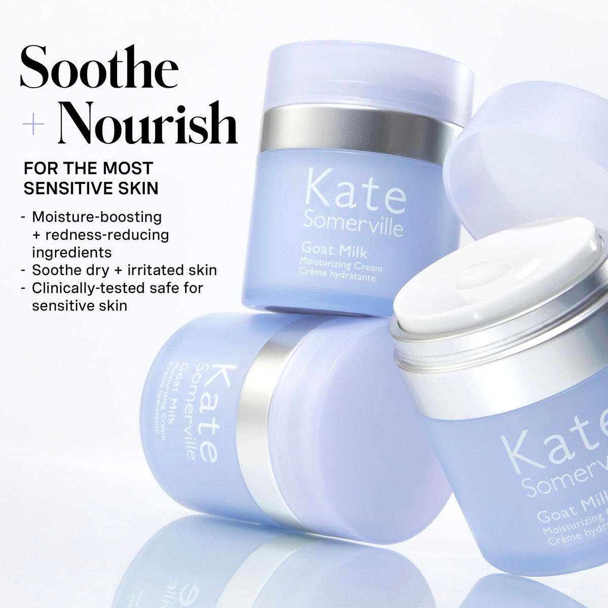 Kate Somerville Goat Milk Moisturizing Cream – Deeply Hydrating Daily Face Moisturizer for Dry, Tight, and Sensitive Skin, 1.7 Fl Oz Avelisse