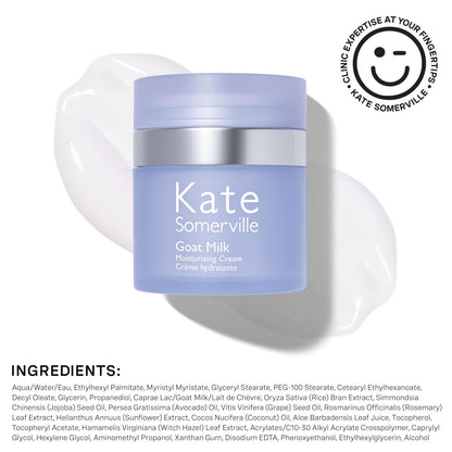 Kate Somerville Goat Milk Moisturizing Cream – Deeply Hydrating Daily Face Moisturizer for Dry, Tight, and Sensitive Skin, 1.7 Fl Oz Avelisse