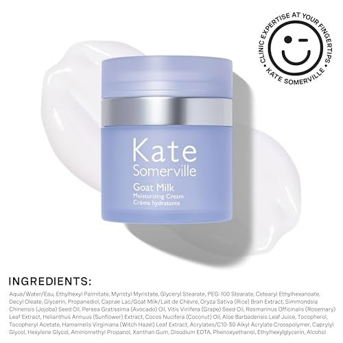 Kate Somerville Goat Milk Moisturizing Cream – Deeply Hydrating Daily Face Moisturizer for Dry, Tight, and Sensitive Skin, 1.7 Fl Oz Avelisse