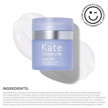Kate Somerville Goat Milk Moisturizing Cream – Deeply Hydrating Daily Face Moisturizer for Dry, Tight, and Sensitive Skin, 1.7 Fl Oz Avelisse