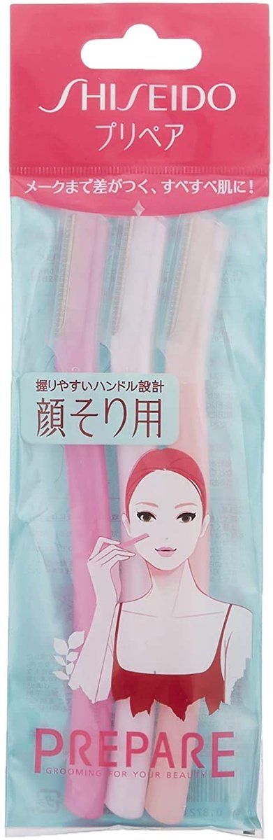 PREPARE finetoday Face Razor (3-Pack) – Pink, Resin Handle, Disposable Razors for Women & Men