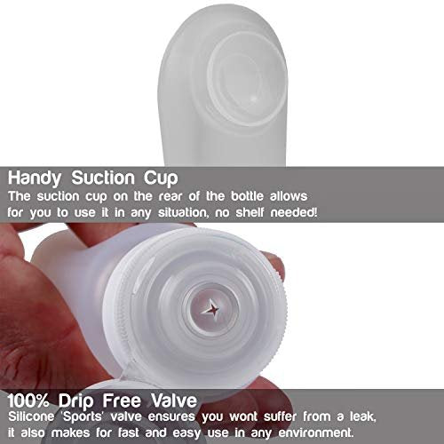 LiquiSnugs Premium Leak Proof Silicone Travel Bottles - TSA Approved Toiletry Containers with Suction Cups & Labels - görsel 4