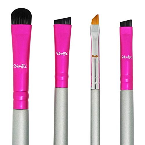 Vertex Eyebrow Brush Kit – Thin Angled Eye Brow Concealer & Contour Brush with Spoolie – 4 Piece Set for Filling, Shaping, and Defining Arches - görsel 2