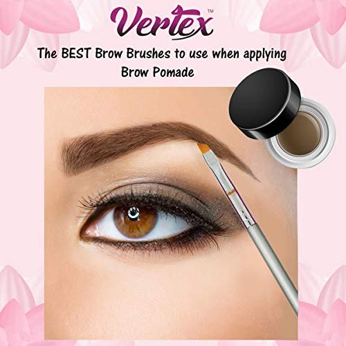 Vertex Eyebrow Brush Kit – Thin Angled Eye Brow Concealer & Contour Brush with Spoolie – 4 Piece Set for Filling, Shaping, and Defining Arches - görsel 4