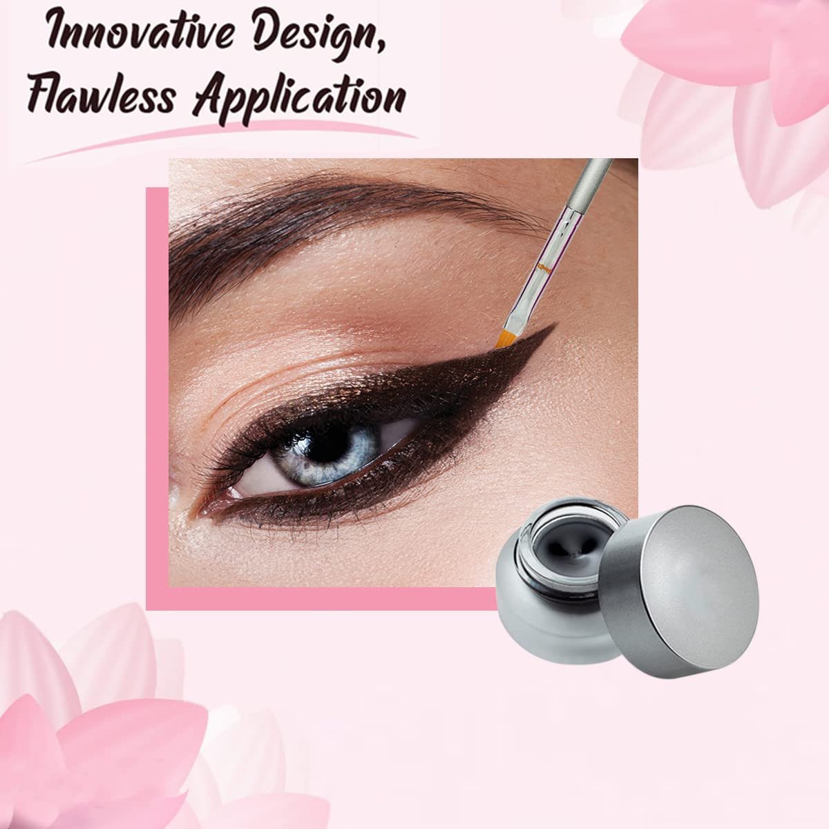 Vertex Fine Angled Eyeliner Brush Set - 4 Pack Precision Liquid & Gel Liner Applicator for Winged Cat Eye Looks - görsel 3