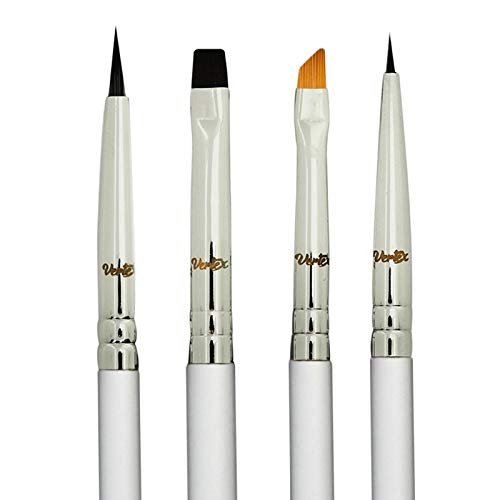 Vertex Fine Angled Eyeliner Brush Set - 4 Pack Precision Liquid & Gel Liner Applicator for Winged Cat Eye Looks - görsel 2