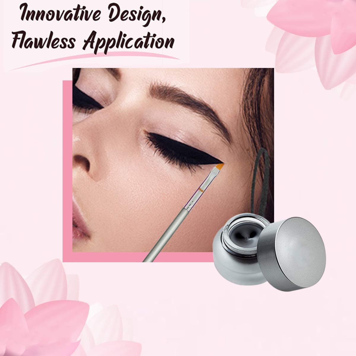 Vertex Fine Angled Eyeliner Brush Set - 4 Pack Precision Liquid & Gel Liner Applicator for Winged Cat Eye Looks - görsel 10