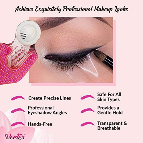 Vertex Makeup Tape Eyeliner Stencils - Pink, 1 Pack: Firm Hold Clean Edge for Perfect Wing Tips & Eyeshadow Lines - görsel 6