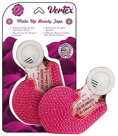Vertex Makeup Tape Eyeliner Stencils - Pink, 1 Pack: Firm Hold Clean Edge for Perfect Wing Tips & Eyeshadow Lines