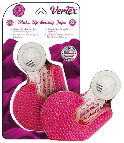 Vertex Makeup Tape Eyeliner Stencils - Pink, 1 Pack: Firm Hold Clean Edge for Perfect Wing Tips & Eyeshadow Lines