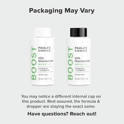 Paula's Choice BOOST 10% Niacinamide Face Serum Booster with Vitamin C & Licorice Extract – Pore Minimizer & Brightening Serum for All Skin Types, Fragrance-Free, 0.67 oz Avelisse