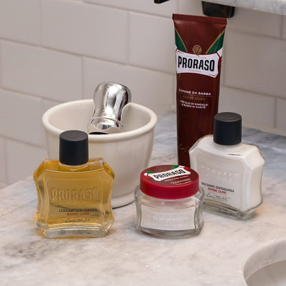Proraso After Shave Lotion – Sandalwood Oil & Shea Butter – Moisturizing & Nourishing After Shave Splash for Coarse Beards or Hard – Premium Italian Shaving for Men – 3.4 oz