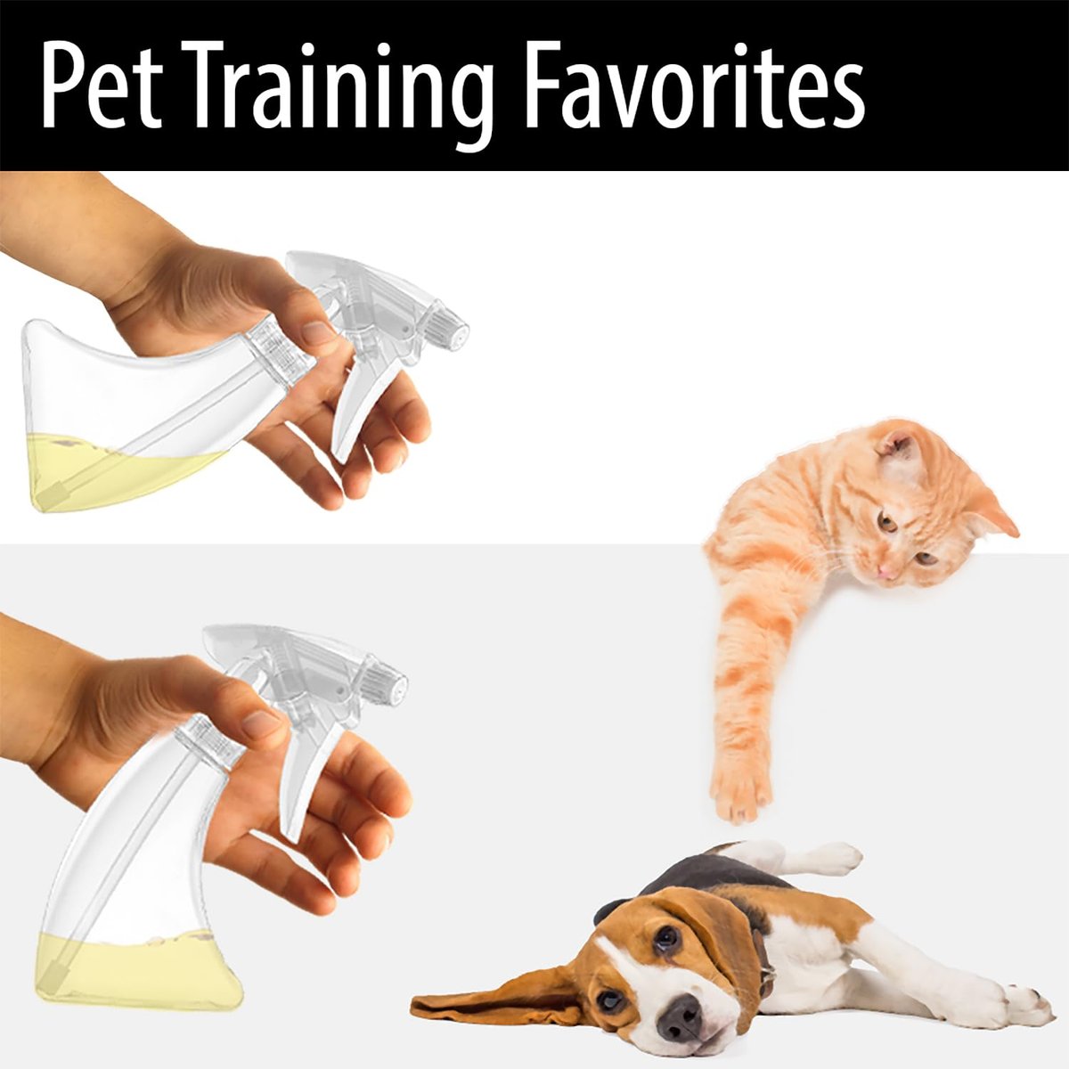 Bar5F Curve Spray Bottles 5-Ounce Dog Cat Training 3-Pack Avelisse