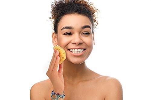 Constantia Beauty Natural Sea Silk Sponges - 12 Pack Reusable Cosmetic Sponges for Makeup Application, Blending & Removal, Face & Eye Cleaning, Yellow Avelisse