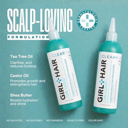 G+H CLEAR+ Apple Cider Vinegar Rinse – Clarifying Shampoo for Buildup, Dandruff & Itchiness – Sulfate & Paraben-Free – 10.1 Fl Oz Avelisse