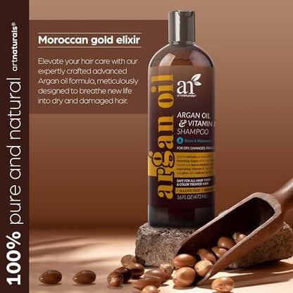 artnaturals Argan Hair Growth Shampoo - Sulfate Free, Biotin & Keratin Infused for Thinning Hair - 16 oz Avelisse