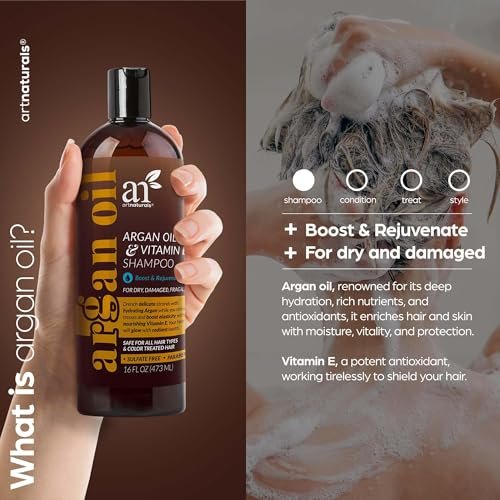 artnaturals Argan Hair Growth Shampoo - Sulfate Free, Biotin & Keratin Infused for Thinning Hair - 16 oz Avelisse