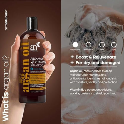 artnaturals Argan Hair Growth Shampoo - Sulfate Free, Biotin & Keratin Infused for Thinning Hair - 16 oz Avelisse