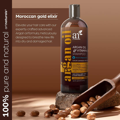artnaturals Argan Hair Growth Shampoo - Sulfate Free, Biotin & Keratin Infused for Thinning Hair - 16 oz Avelisse