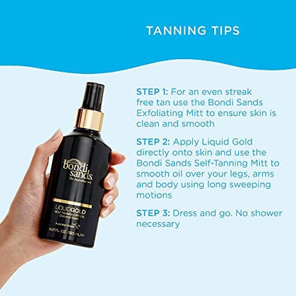 Bondi Sands Liquid Gold Self Tanning Dry Oil – Hydrating, Quick Drying, Natural Golden Look, 5.07 oz Avelisse