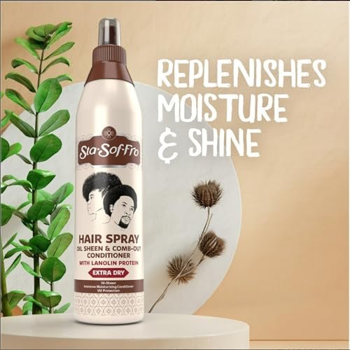 Sta Sof Fro Extra Dry Hair and Scalp Spray - 16 oz (500 mL) - Moisturizing Sheen Spray for Natural Hair Avelisse