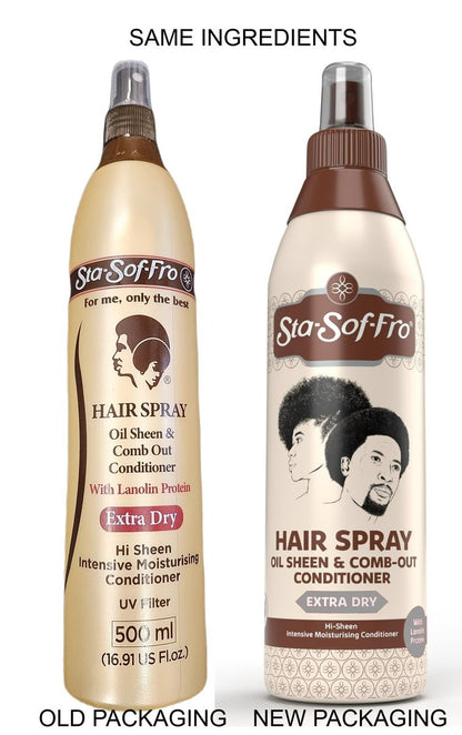 Sta Sof Fro Extra Dry Hair and Scalp Spray - 16 oz (500 mL) - Moisturizing Sheen Spray for Natural Hair Avelisse