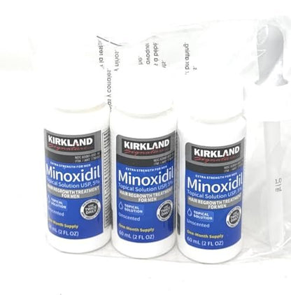 Kirkland Extra Strength Minoxidil Topical Solution USP 5% Hair Regrowth - 3-Month Supply