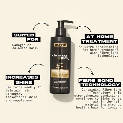 Osmo Chromaplex Fibre Bond System Bond Sustainer 3 - 200 ml Scalp Treatment & Conditioner Avelisse
