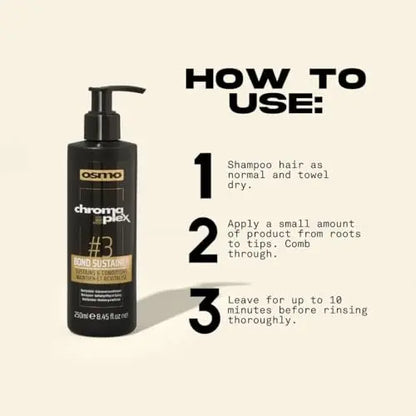 Osmo Chromaplex Fibre Bond System Bond Sustainer 3 - 200 ml Scalp Treatment & Conditioner Avelisse