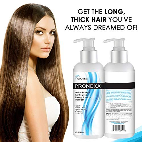 Pronexa Clinical Strength Hair Growth & Regrowth Therapy Shampoo with Biotin, Collagen & DHT Blockers for Thinning Hair, 8 fl. oz. Avelisse
