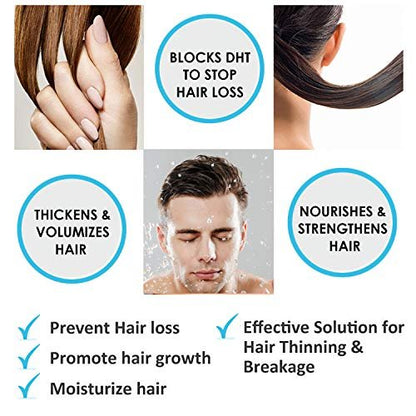 Pronexa Clinical Strength Hair Growth & Regrowth Therapy Shampoo with Biotin, Collagen & DHT Blockers for Thinning Hair, 8 fl. oz. Avelisse