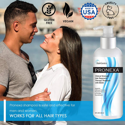 Pronexa Clinical Strength Hair Growth & Regrowth Therapy Shampoo with Biotin, Collagen & DHT Blockers for Thinning Hair, 8 fl. oz. Avelisse