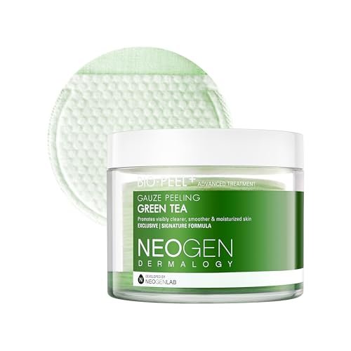 DERMALOGY by NEOGENLAB Bio-Peel Gauze Peeling Pads (Green Tea, 30 pads) – Exfoliating & Hydrating & Soothing PHA Peeling Pad Avelisse