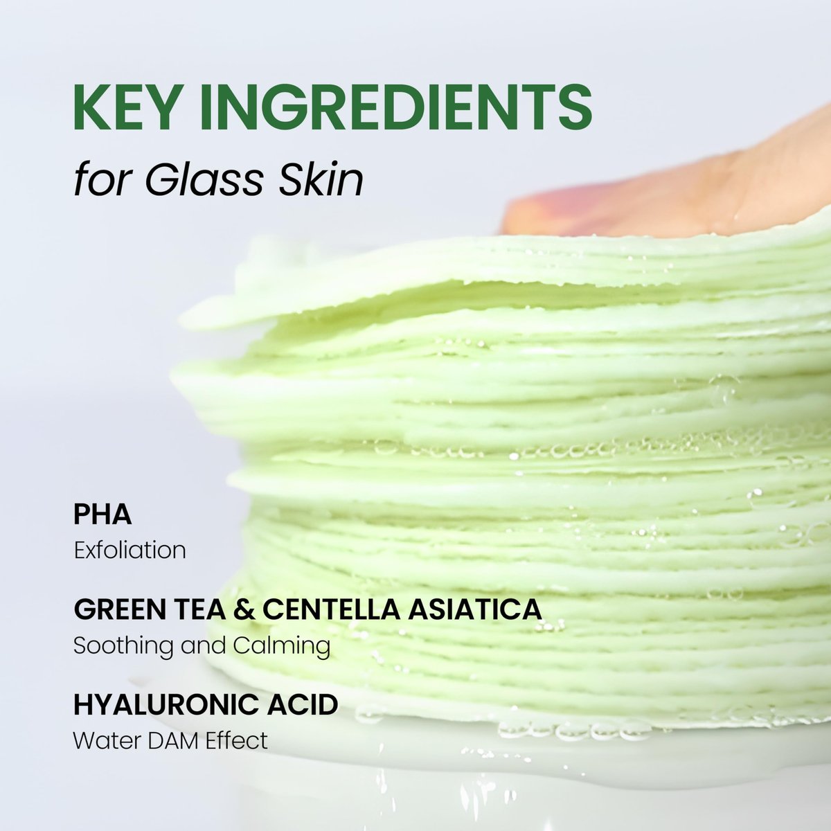 DERMALOGY by NEOGENLAB Bio-Peel Gauze Peeling Pads (Green Tea, 30 pads) – Exfoliating & Hydrating & Soothing PHA Peeling Pad Avelisse