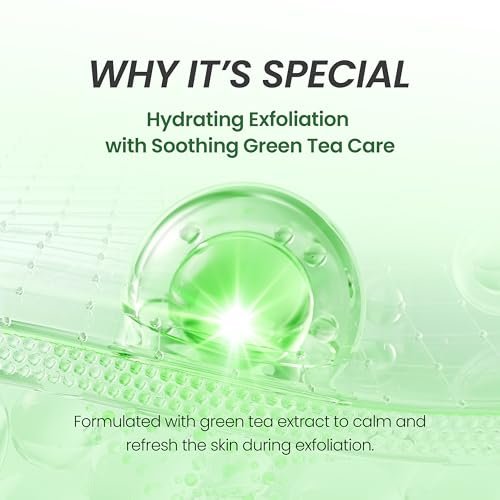 DERMALOGY by NEOGENLAB Bio-Peel Gauze Peeling Pads (Green Tea, 30 pads) – Exfoliating & Hydrating & Soothing PHA Peeling Pad Avelisse