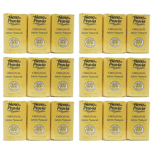 Heno de Pravia Natural Bath Soap - 18 Count Pack for Gentle, Moisturizing Cleansing Avelisse