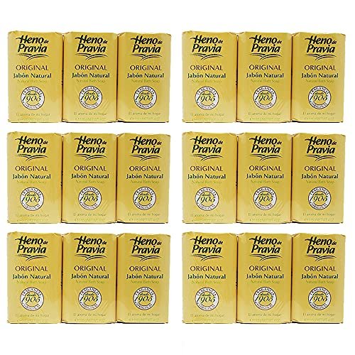 Heno de Pravia Natural Bath Soap - 18 Count Pack for Gentle, Moisturizing Cleansing Avelisse