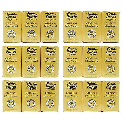 Heno de Pravia Natural Bath Soap - 18 Count Pack for Gentle, Moisturizing Cleansing Avelisse