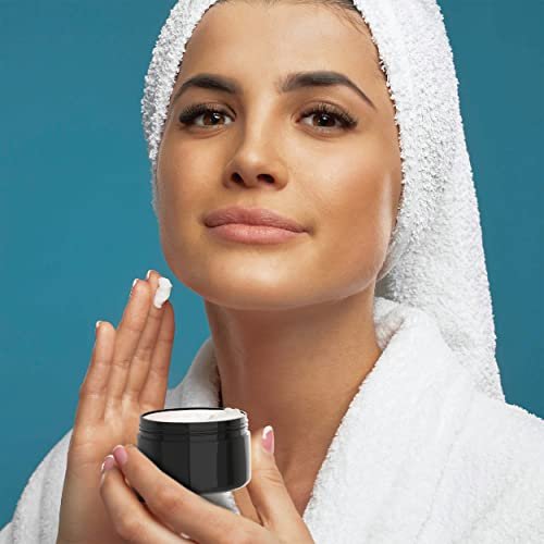 Houseables 2 Oz Black Plastic Jars with Lids – 24-Pack Empty Cosmetic Containers for Body Butter, Cream, Makeup, Travel Avelisse