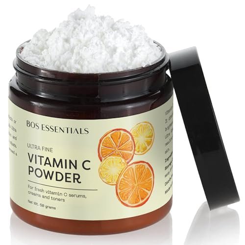 Bos Essentials Ultra Fine Vitamin C Powder – 100% Pure Ascorbic Acid, Non-GMO, Cosmetic-Grade, DIY Serum & Cream Base - görsel 1