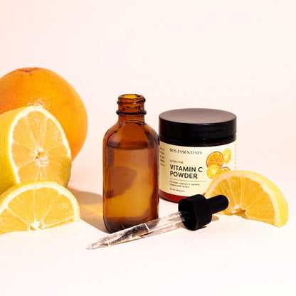 Bos Essentials Ultra Fine Vitamin C Powder – 100% Pure Ascorbic Acid, Non-GMO, Cosmetic-Grade, DIY Serum & Cream Base