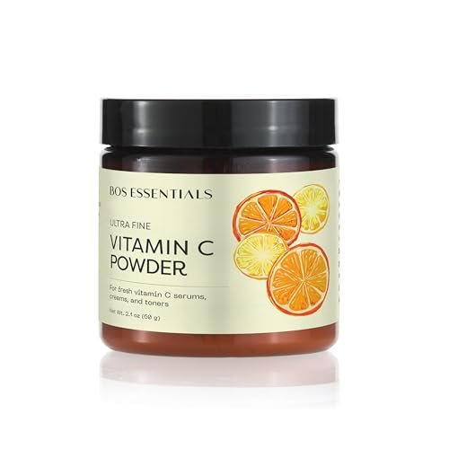 Bos Essentials Ultra Fine Vitamin C Powder – 100% Pure Ascorbic Acid, Non-GMO, Cosmetic-Grade, DIY Serum & Cream Base - görsel 5