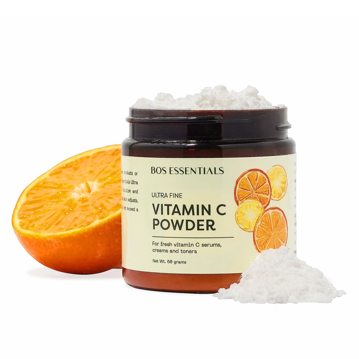 Bos Essentials Ultra Fine Vitamin C Powder – 100% Pure Ascorbic Acid, Non-GMO, Cosmetic-Grade, DIY Serum & Cream Base - görsel 12