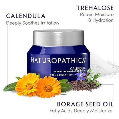 Naturopathica Calendula Essential Hydrating Cream - Soothing Face Moisturizer for Dry and Sensitive Skin, 1.7 oz Avelisse