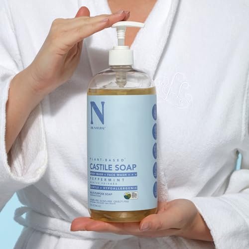 Dr. Natural Peppermint Castile Liquid Soap - 32 oz, Plant-Based, Organic Shea Butter, Multi-Purpose Soap - görsel 14